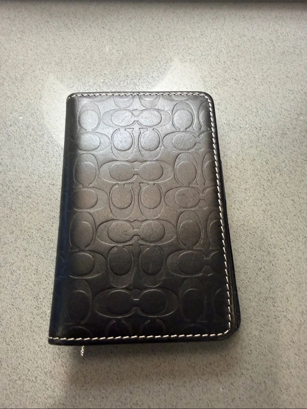 Coach mini notepad / organizer w pen and card slots